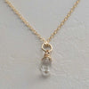 Herkimer  Diamond  Wire Wrapped Necklace