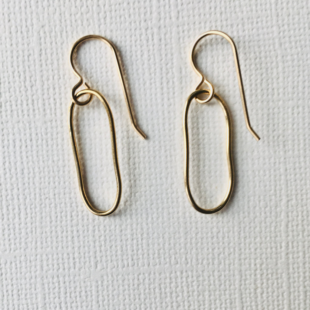 Organic Oval Earrings