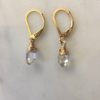 Herkimer Diamond Wire Wrapped Earrings